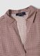 Brown checked pure viscose shirt with classic collar, regular fit_5