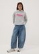 Pure cotton denim balloon-fit jeans for girls_1