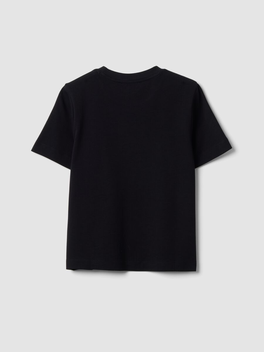 The Iconic Tee relaxed-fit black pure cotton short-sleeve T-shirt_5