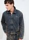 Vintage Dark Blue Padded Denim Jacket_1