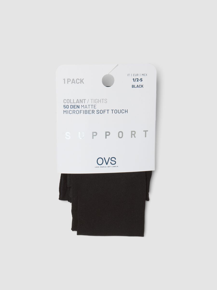 Opaque black stretch tights_0