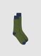 Green ankle socks in stretch wool and silk_0