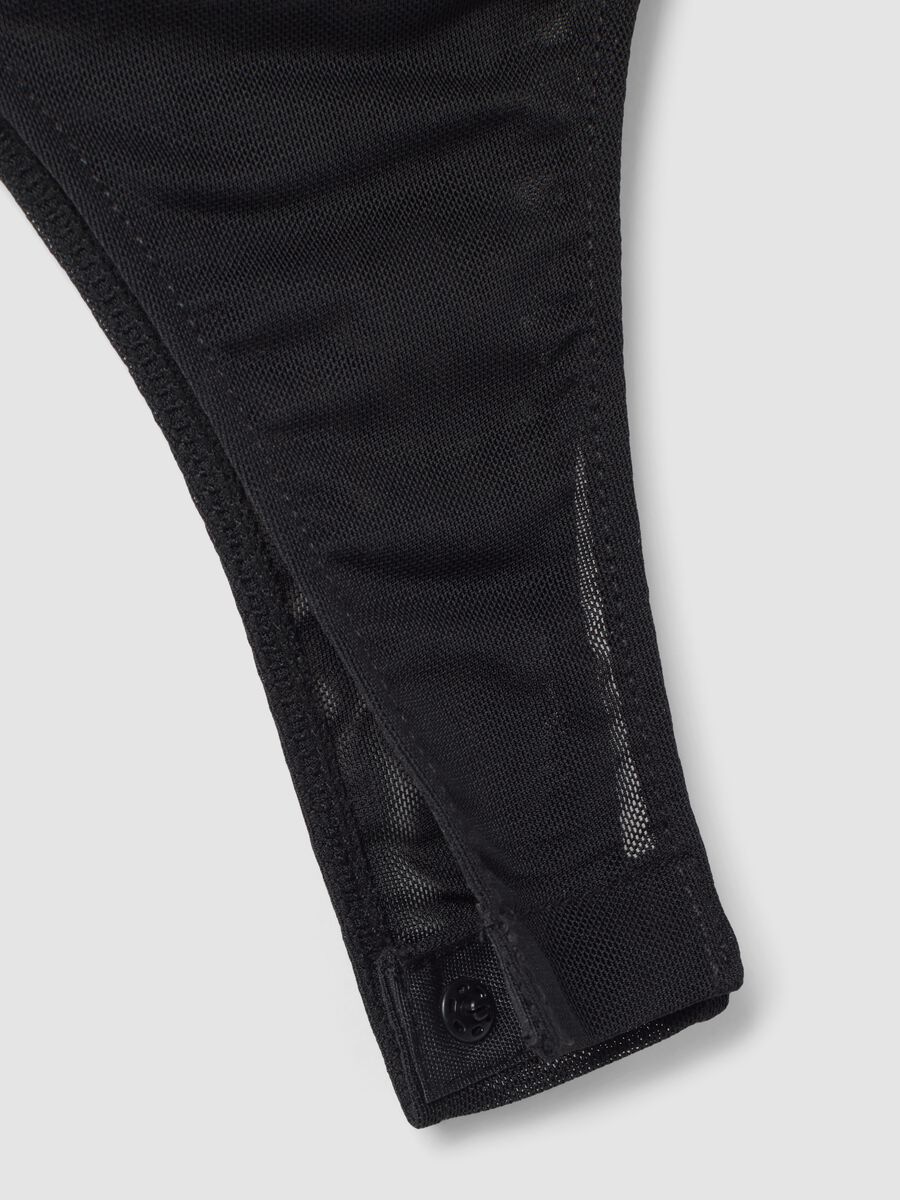 Black stretch bodysuit with rhinestones, fitted_5