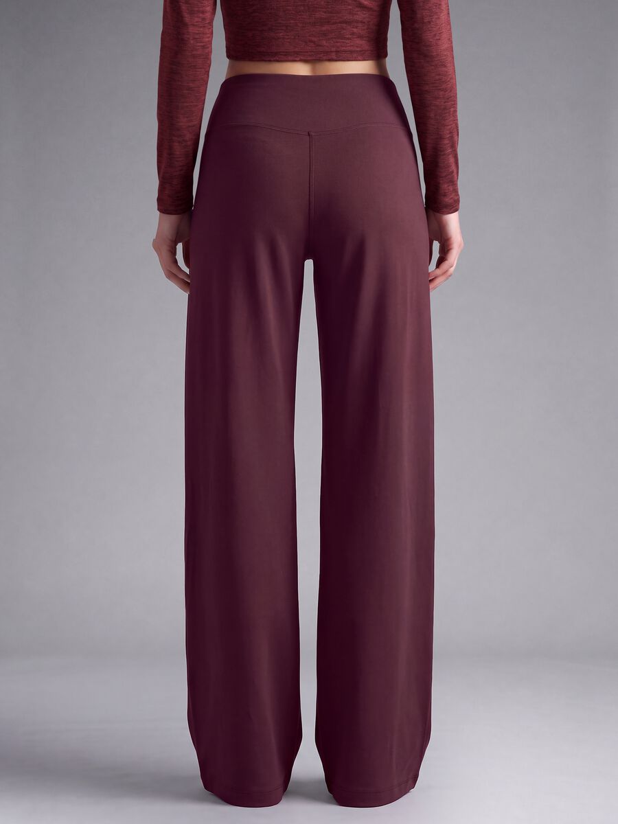 Pantaloni sportivi viola in tessuto elasticizzato wide leg ALTAVIA STUDIO ALTAVIA STUDIO_3