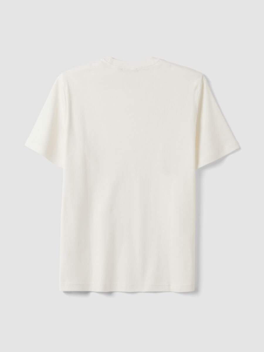 تي شيرت The Iconic Tee أبيض من قطن خالص بأكمام قصيرة وقصّة عادية_6