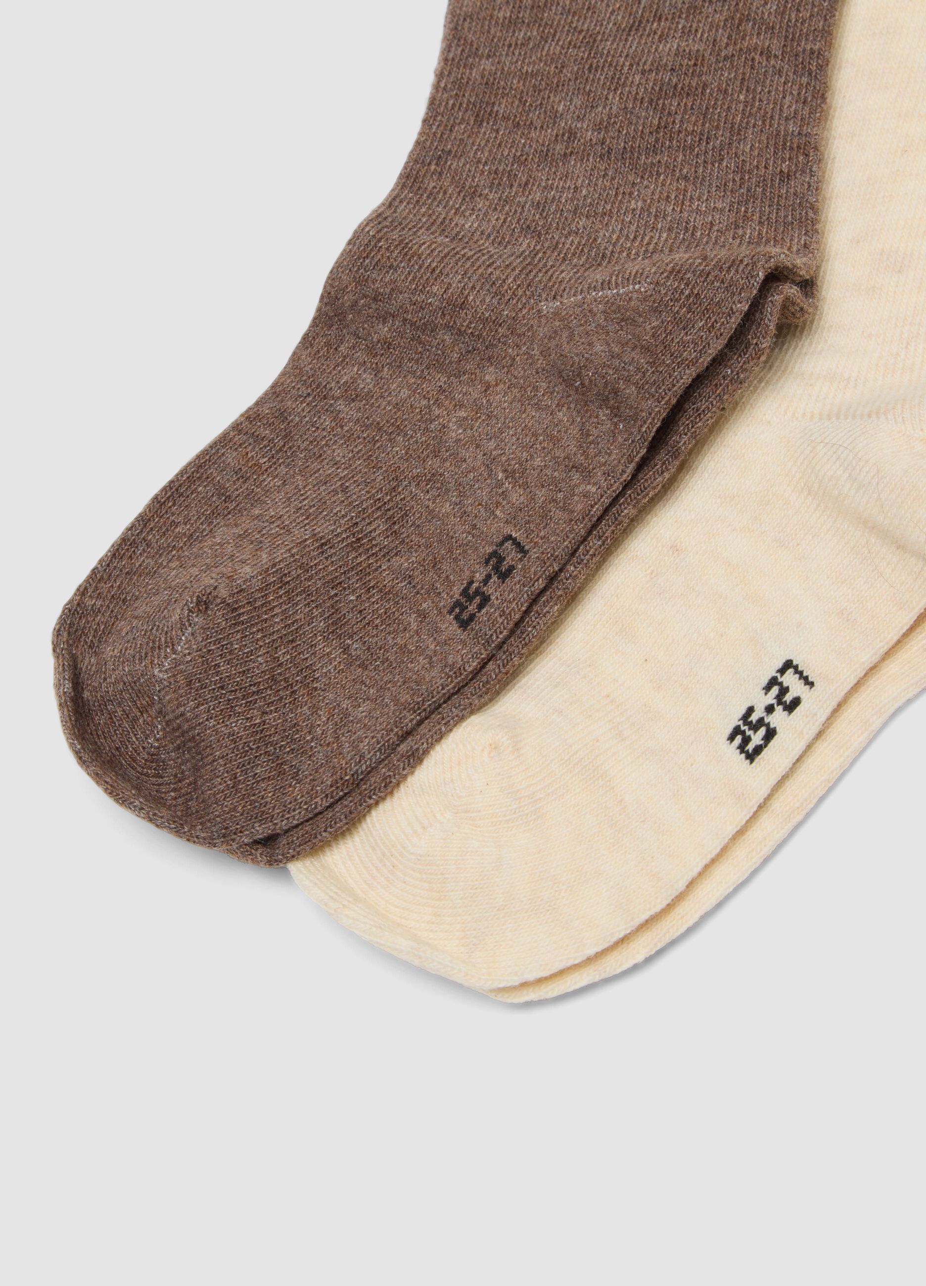 5-pack of multicolour long socks in organic stretch cotton