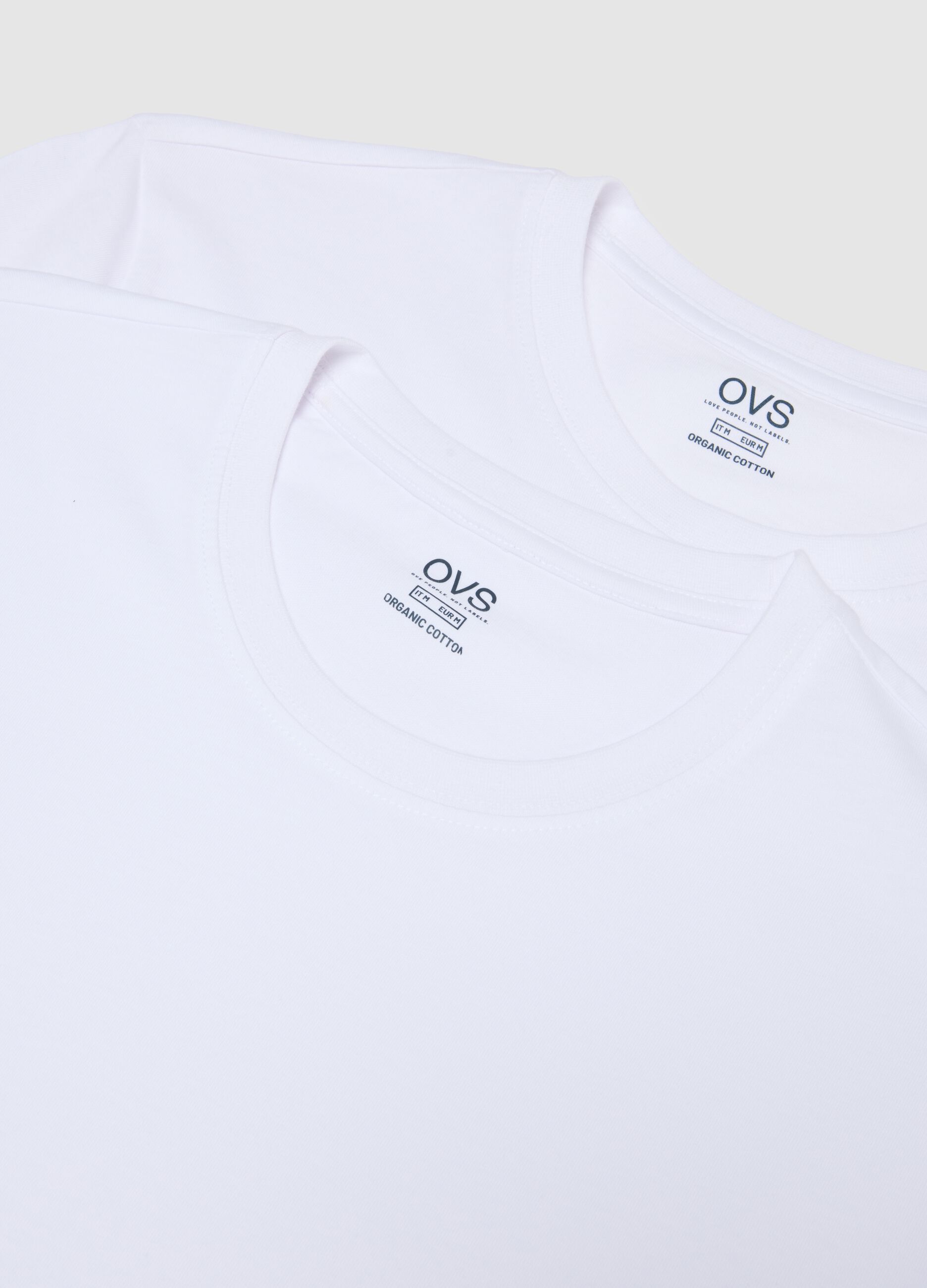 Twin pack of white cotton t-shirts in regular fit