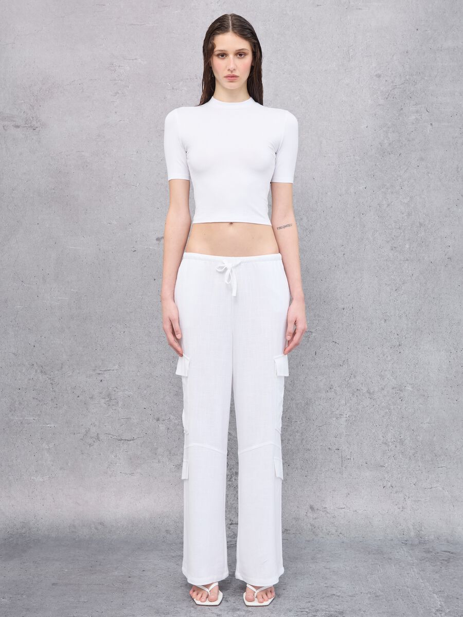 Mockneck White T-shirt_4