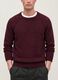 Maglione rosso girocollo in misto cotone e lana_2