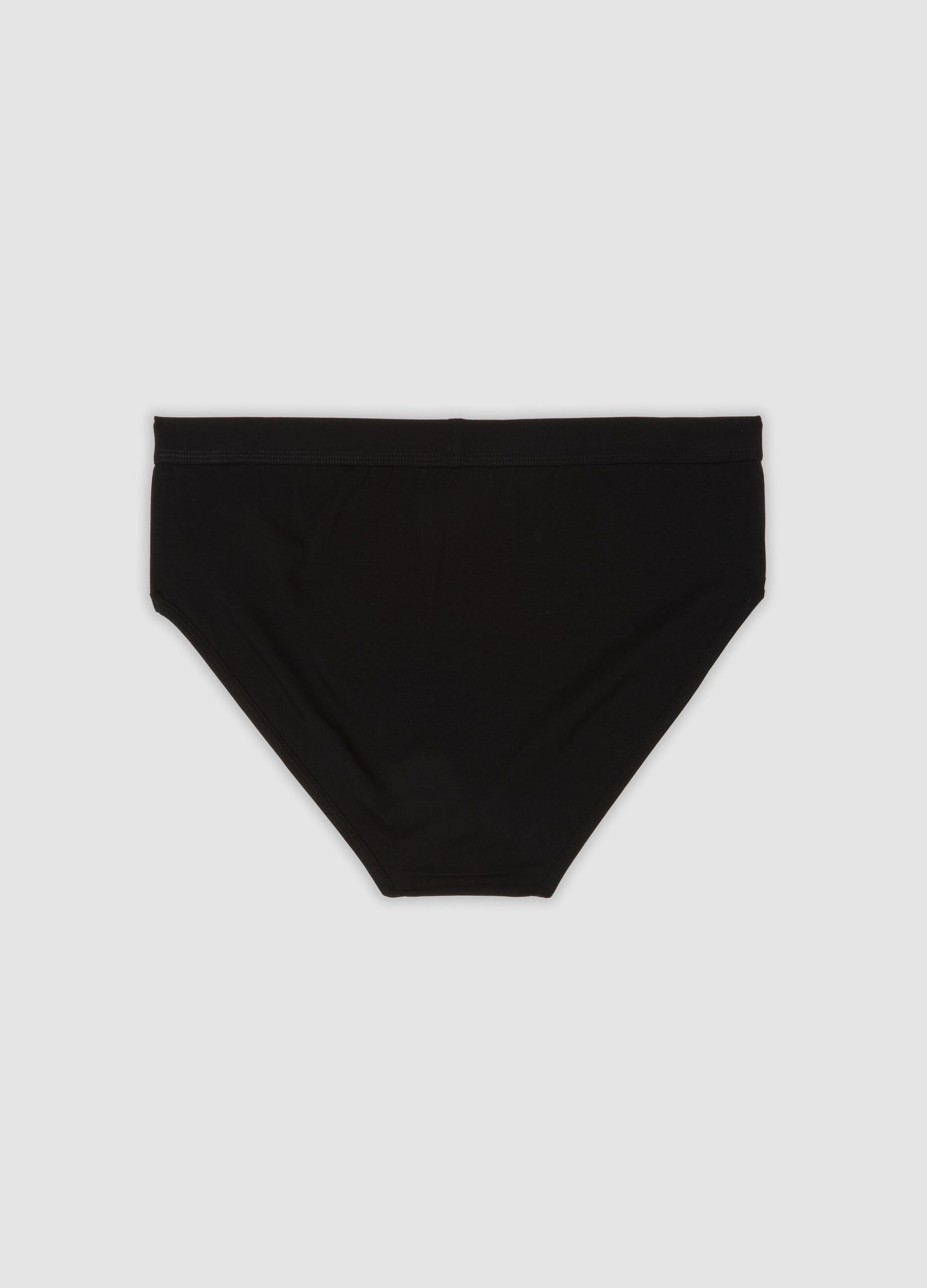 2-pack of black stretch mercerised cotton briefs