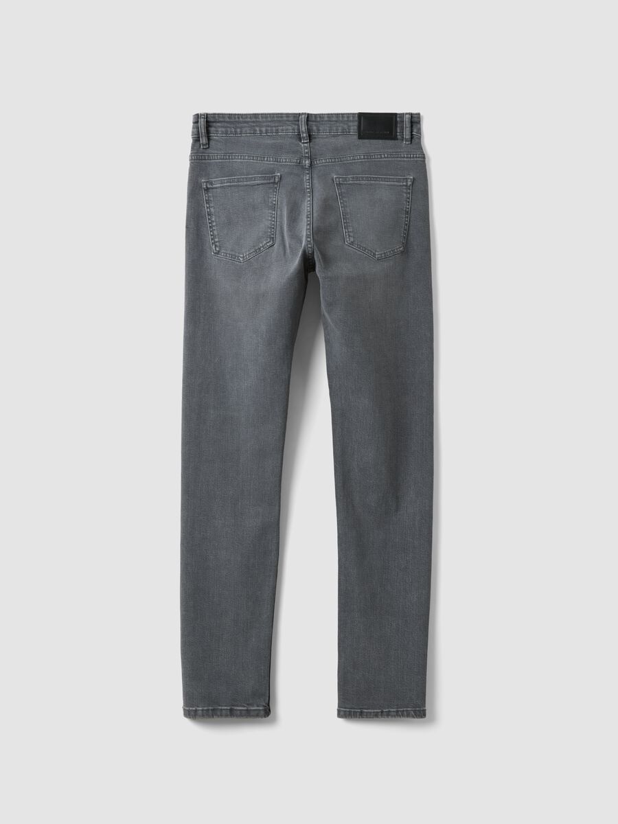Men&rsquo;s grey denim slim-fit stretch cotton jeans_6