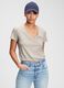 M&eacute;lange T-shirt with V neck_0