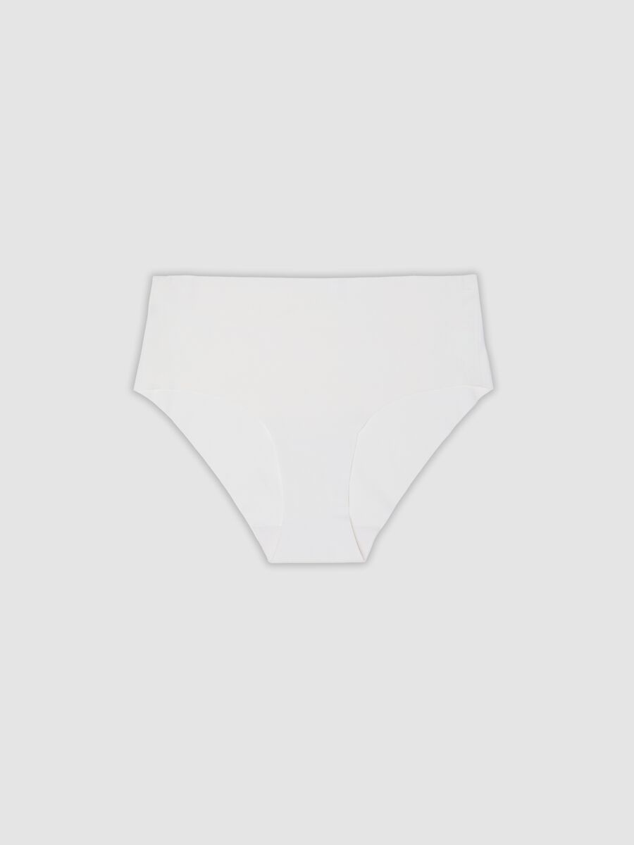 White stretch fabric briefs regular fit_4