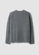 Grey marl pure cashmere deep V-neck oversized jumper_2