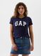 T-shirt blu in puro cotone con logo GAP_0
