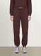 Brown cotton-blend jogger trousers with elasticated waist, regular fit_1