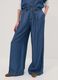 Blue wide-leg jeans in pure lyocell_1