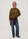Green stretch-fabric oversized top_1