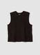 Brown wool-blend crew-neck gilet_0