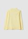 Yellow T-shirt in pure organic cotton with a high neck_1