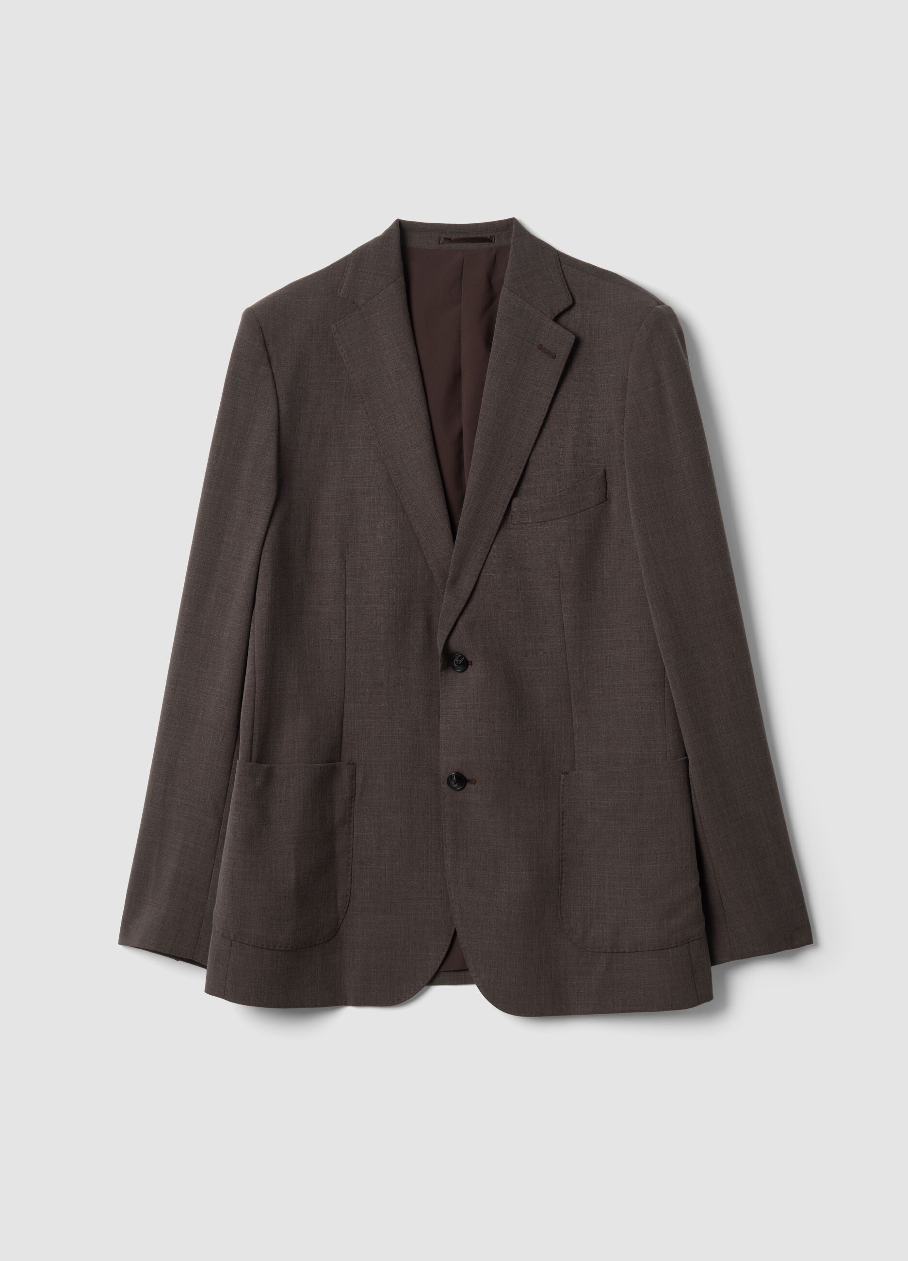 Men&rsquo;s brown stretch-viscose blazer