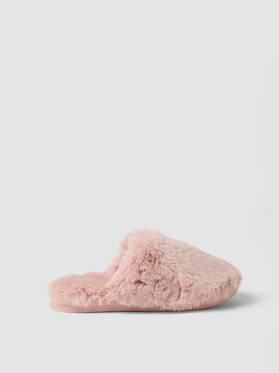 Pantofole rosa aperte sul tallone_0