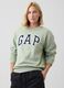 Sage green GAP logo cotton-blend crewneck sweatshirt_0