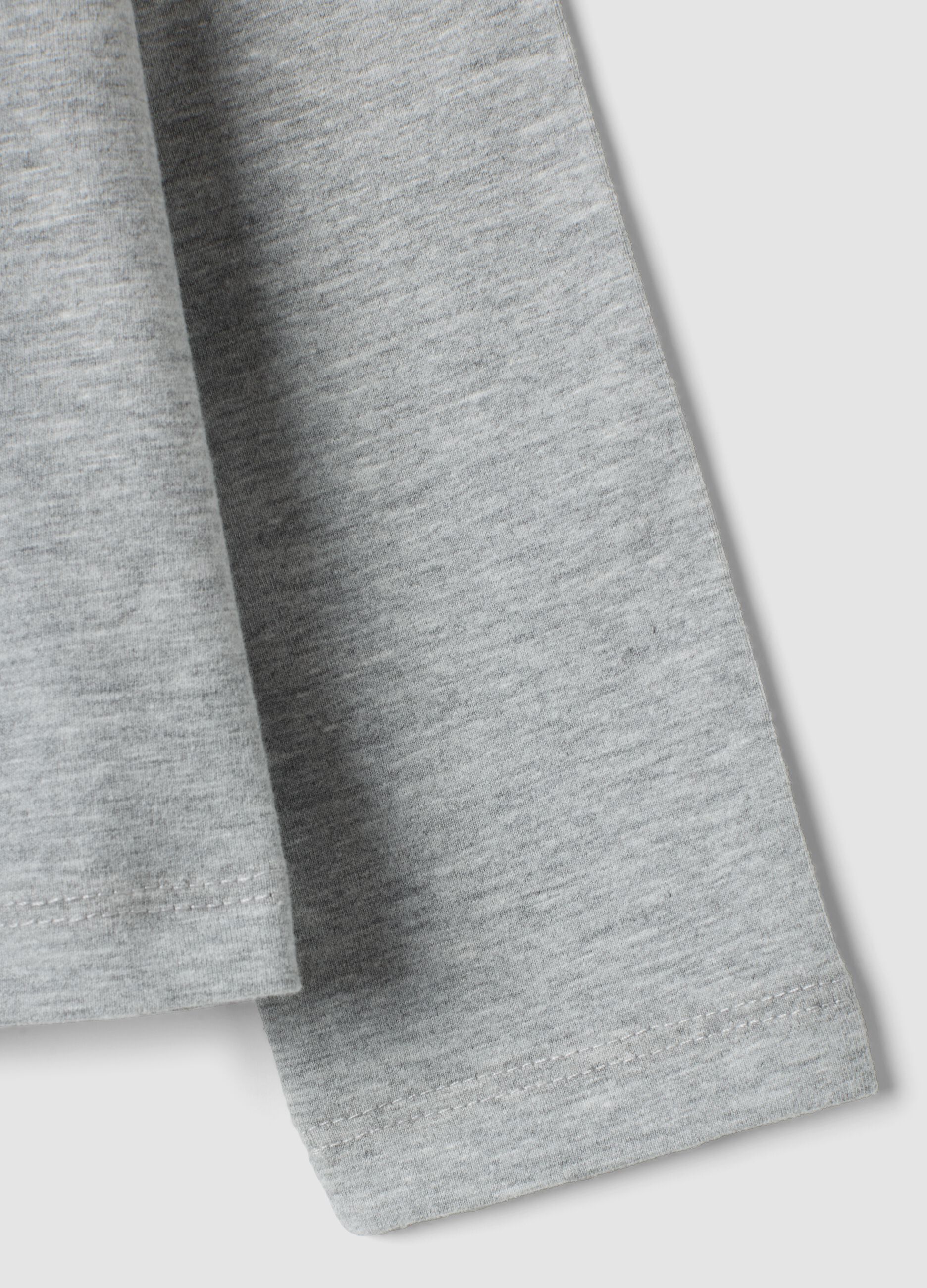 Grey stretch cotton long-sleeve T-shirt with K-Pop Demon Hunters print