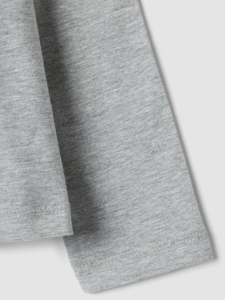 Grey stretch cotton long-sleeve T-shirt with K-Pop Demon Hunters print_3