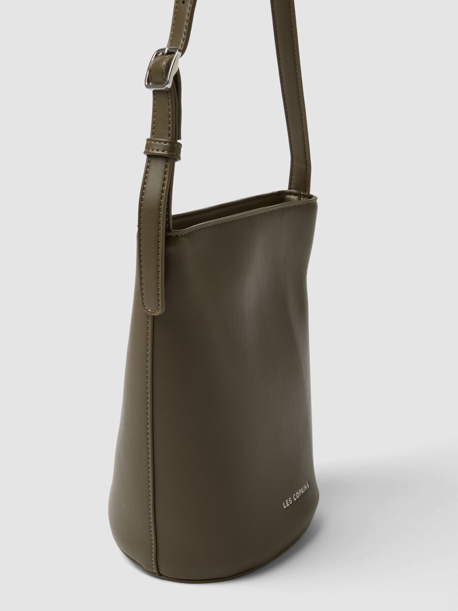 Green bucket bag with adjustable shoulder strap_2