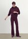 Leggings viola flare fit in viscosa jersey elasticizzata_0
