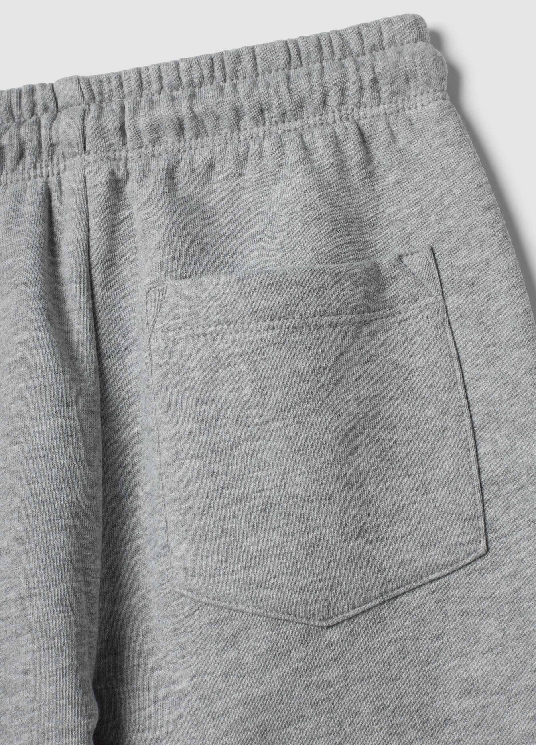 Pantaloni jogger grigi in puro cotone organico