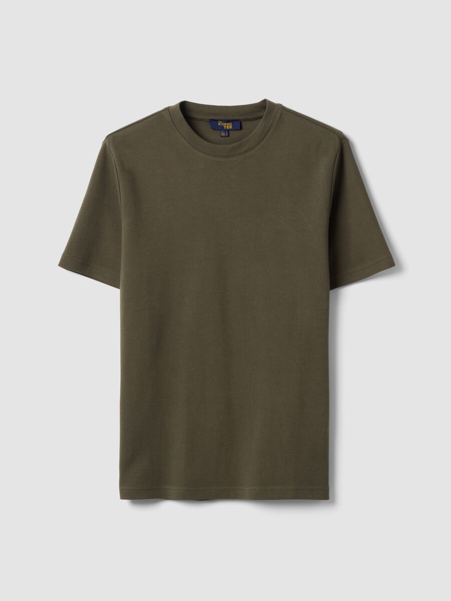 The Iconic Tee green pure cotton regular-fit short-sleeve T-shirt_4