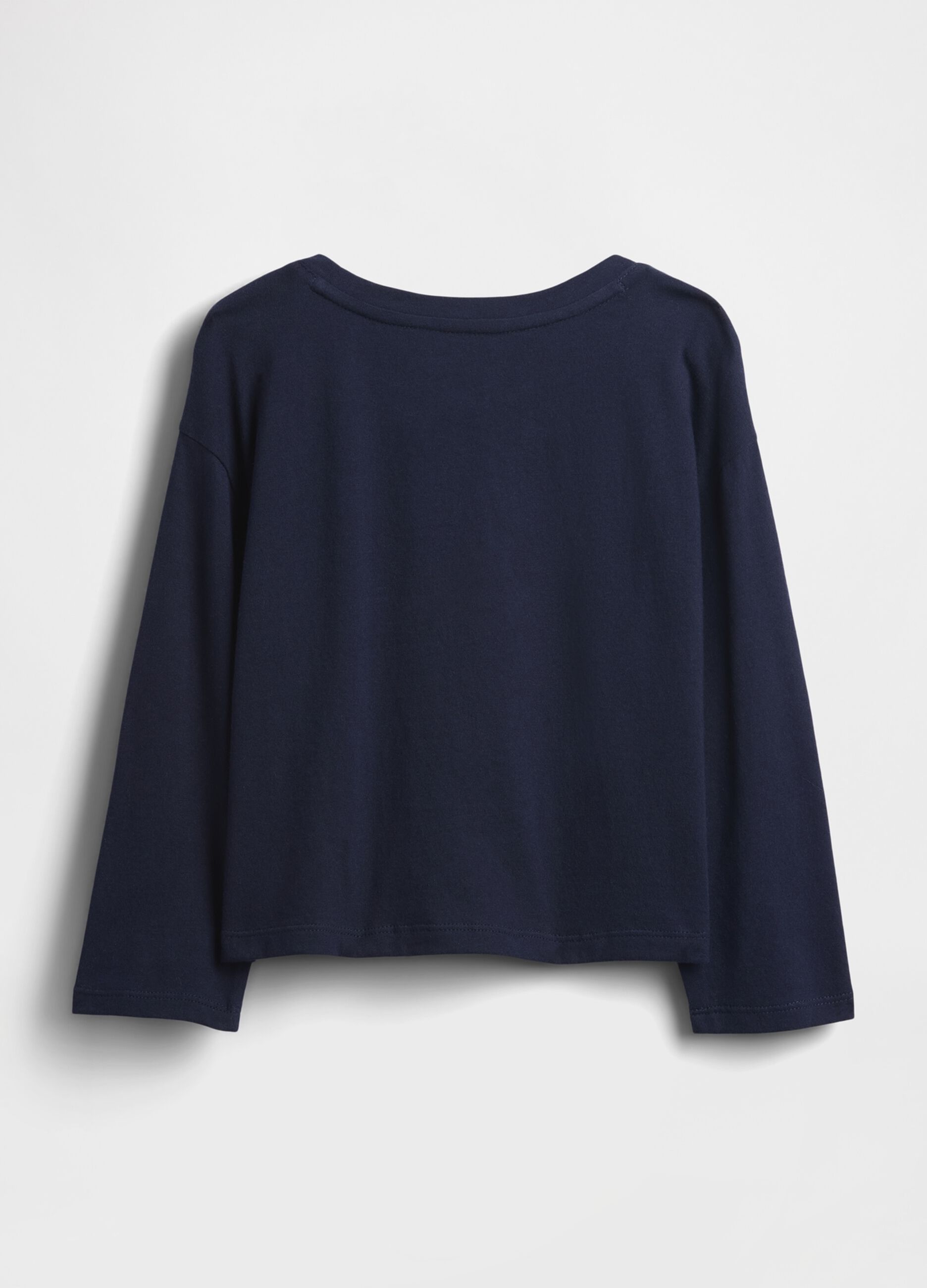 كنزة صوفية طويلة الأكمام مصنوعة من القطن الخالص بنقشة التفاح والزهور