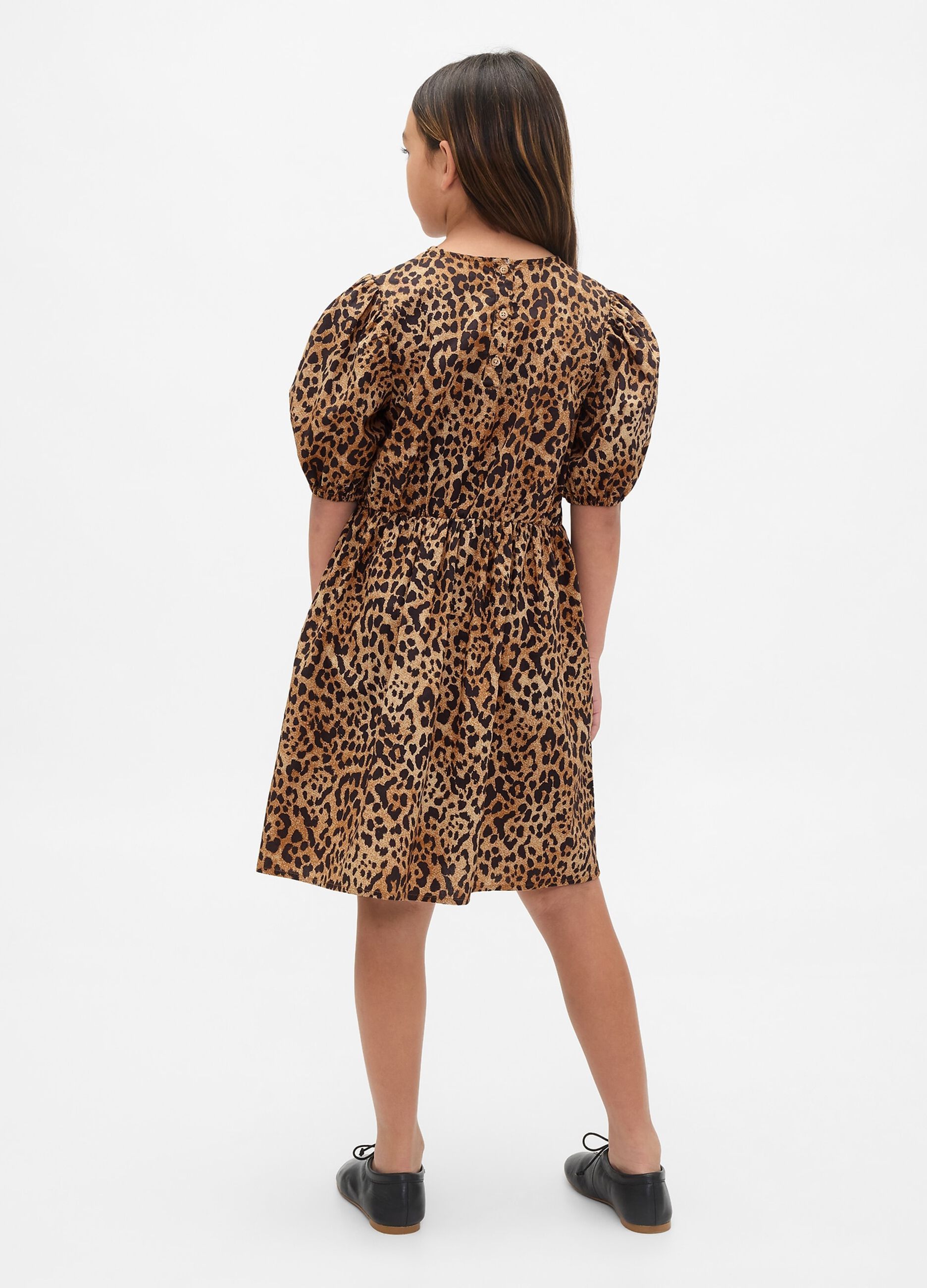 Brown Dress with Leopard Print
