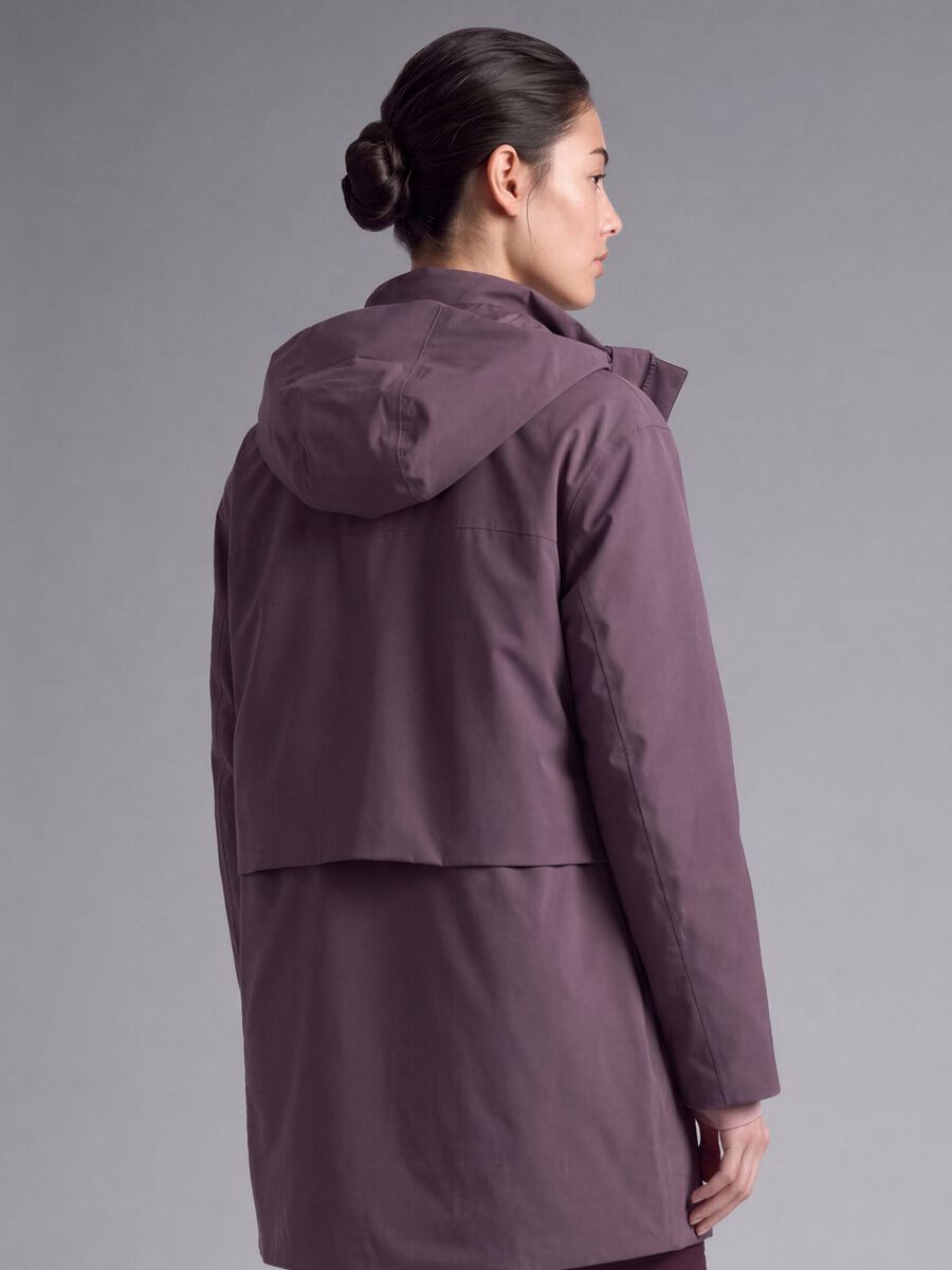 Water-repellent, breathable padded purple parka with hood ALTAVIA STUDIO_2