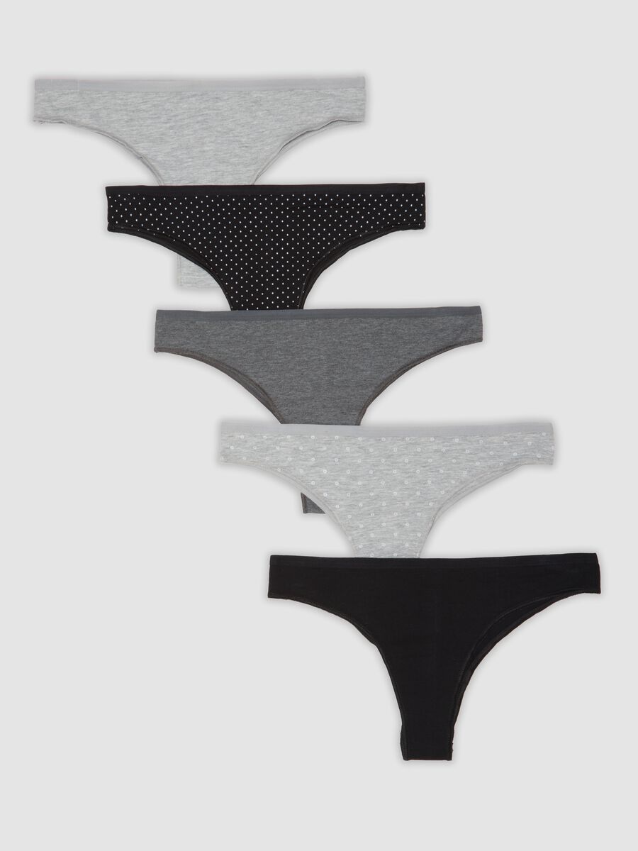 Pack of five black stretch briefs_4