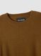 Maglia marrone in pura lana a girocollo over fit_5