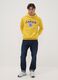 Yellow cotton-blend hoodie with Lakers print_1