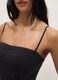 Black vest regular fit with square neckline_3