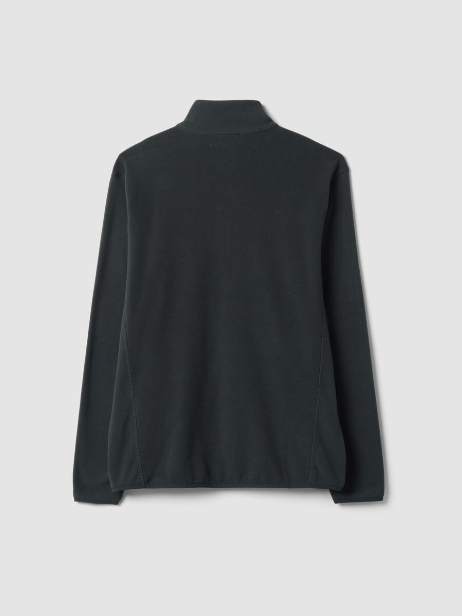 Grey fleece zip-up sweatshirt with collar, regular fit_2