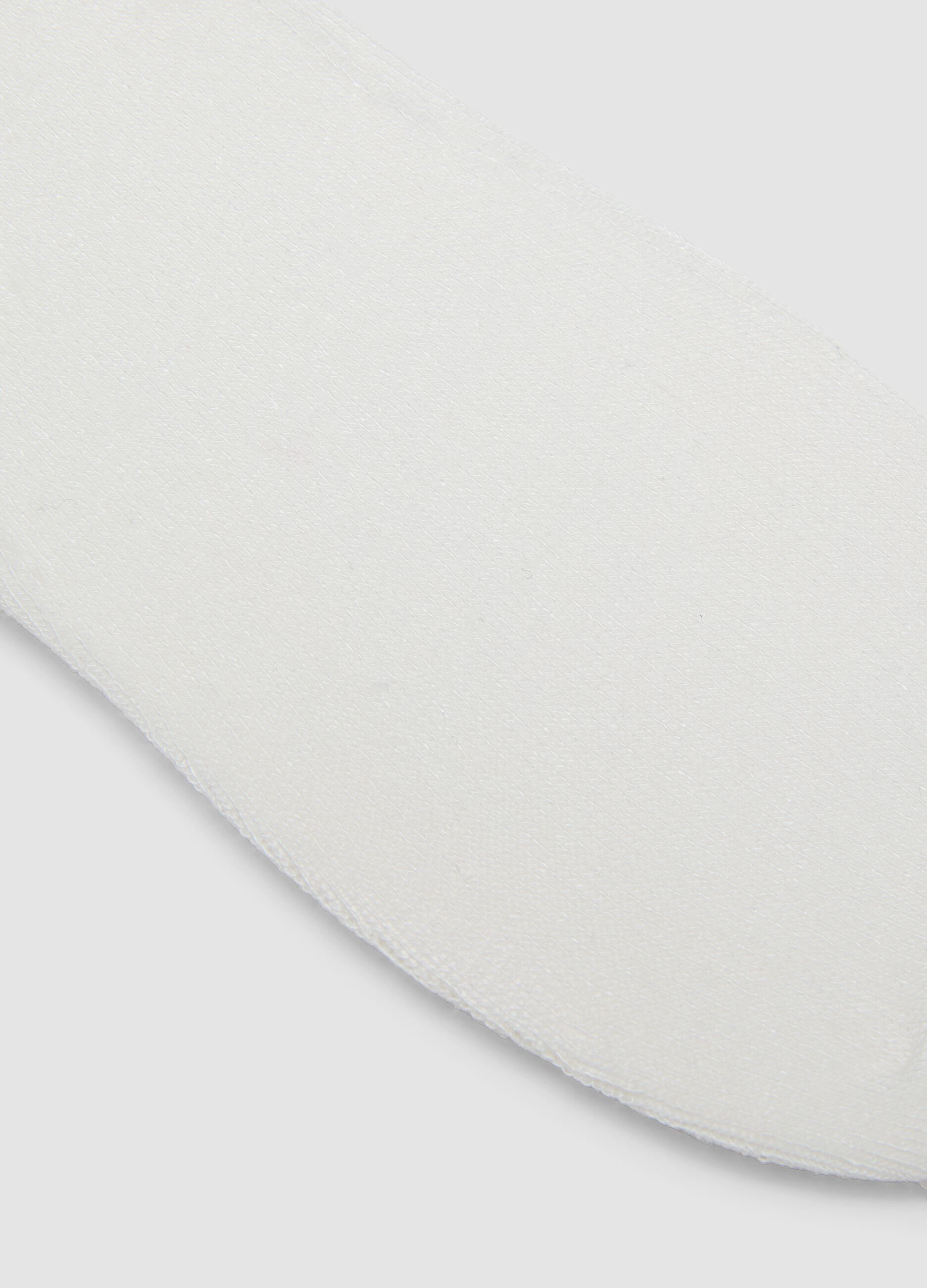 Collant bianco in tessuto elasticizzato