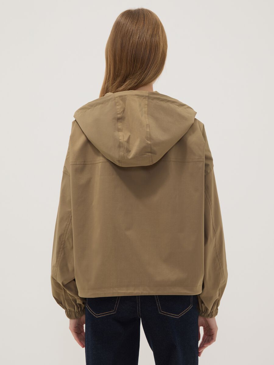 Beige hooded jacket with zip_3