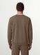 Grey crew neck sweatshirt in cotton blend, regular fit_3