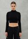 High Neck Knit Top Black_0