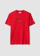 Red pure cotton T-shirt with Ducati print_4