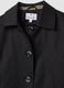 Black regular-fit parka with buttons and slanted pockets_1
