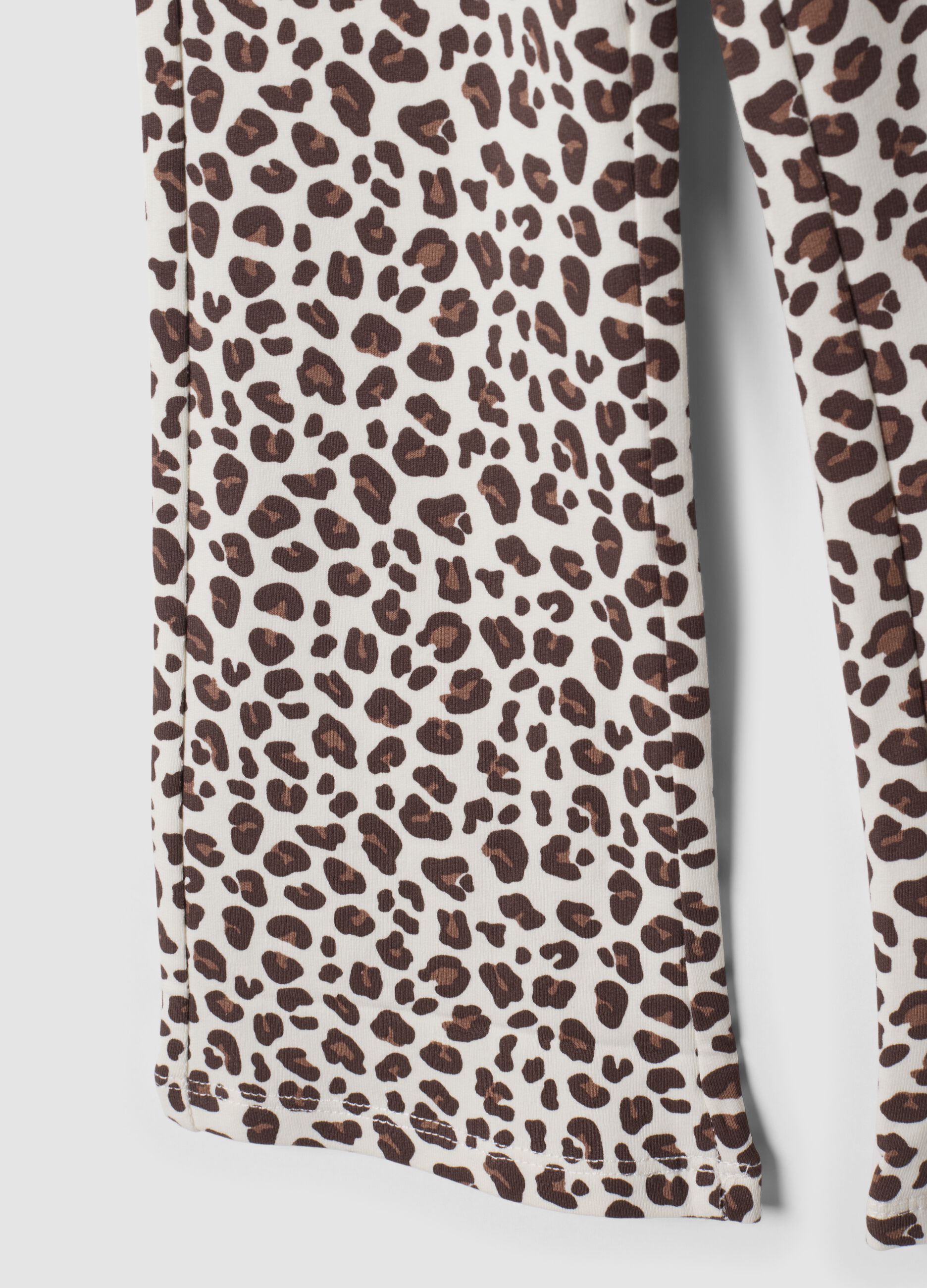 White organic stretch cotton leggings