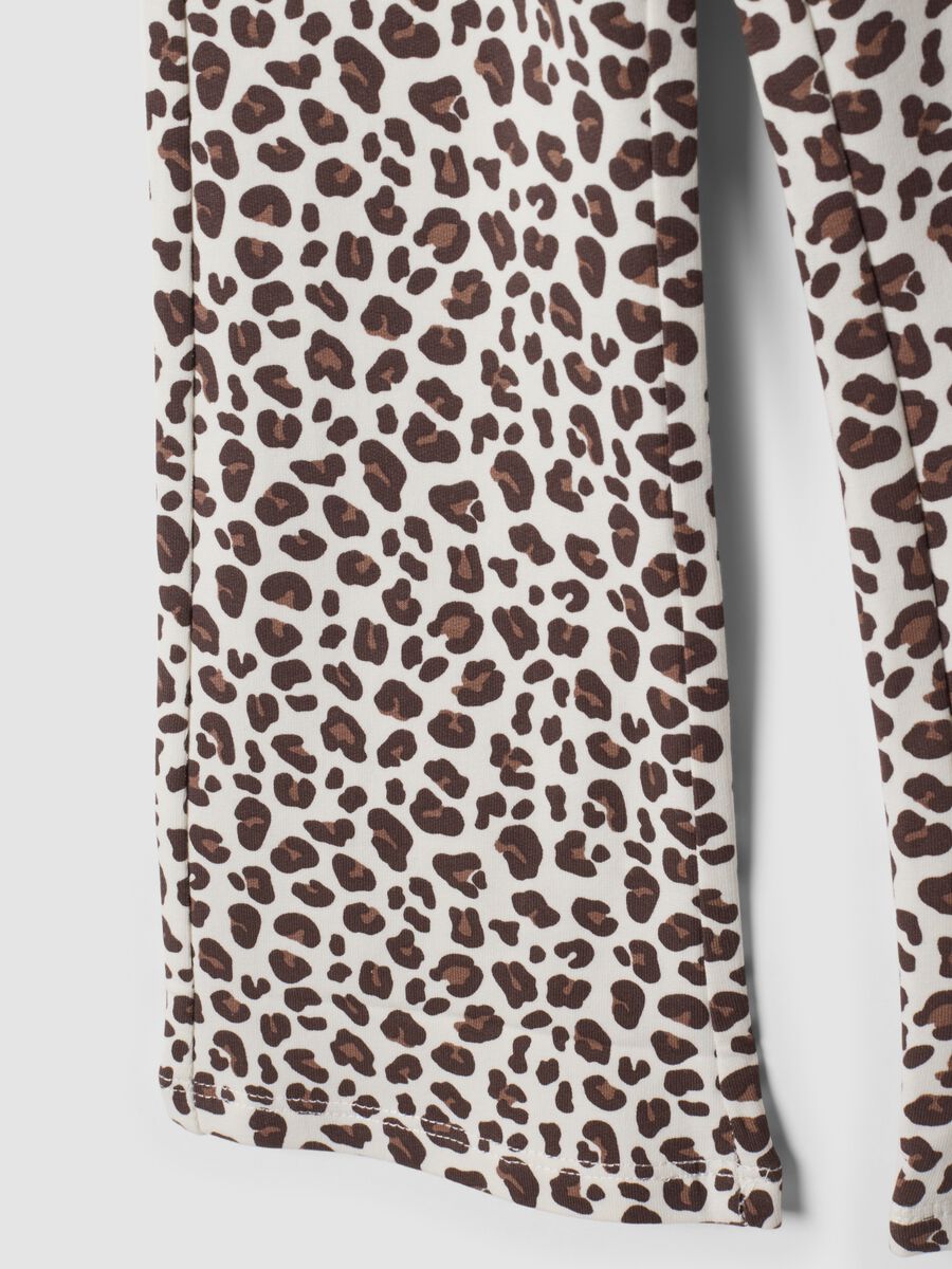 White organic stretch cotton leggings_3