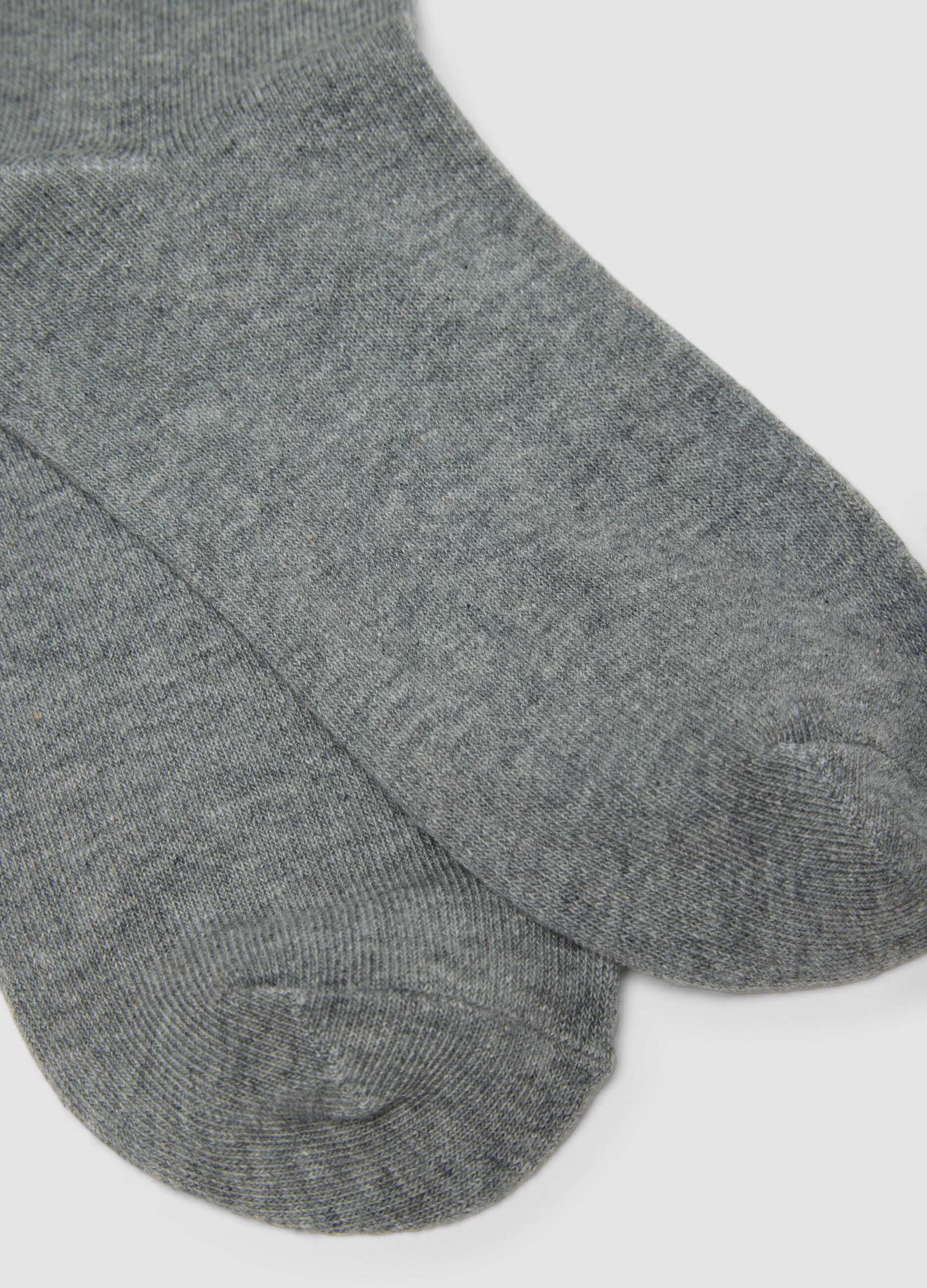 2-pack grey socks in stretch organic cotton blend with dachshund motif